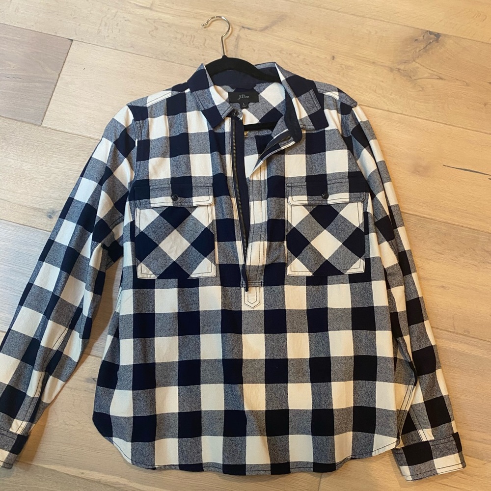 J Crew flannel pull over